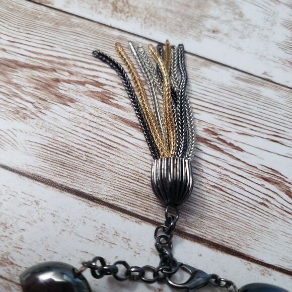 Vintage Bracelet Tri Color Woven Design - Picture 3 of 8